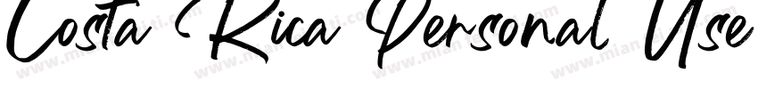 Costa Rica Personal Use Regular字体转换